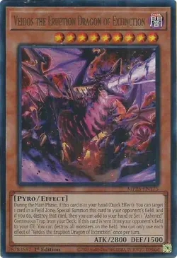 Yugioh! Veidos the Eruption Dragon of Extinction - MP25-EN175 - Ultra Rare - 1st - Image 1