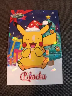 Pokemon 2024 Card Database Christmas Set Pikachu 11 Cracked Holo Peru US Seller - Image 1