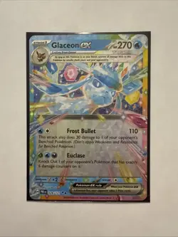 Pokemon TCG Glaceon ex 026/131 Sv: Prismatic Evolutions Double Rare Holo NM Card - Image 1