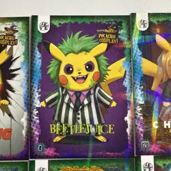 Pokemon Pikachu Cosplay FE Holiday Box Hits. Non Tcg Fan Art Cards. Lot# (24) - Image 3