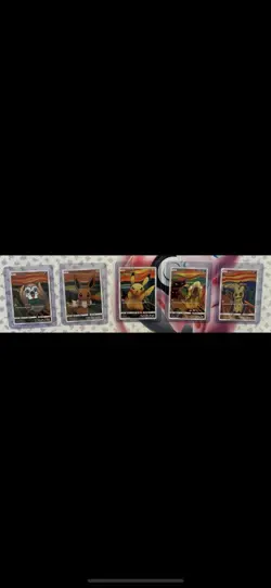 Scream Munch Pokemon Set Of 5 Of 5JPN Promos Replica Cards - Image 1