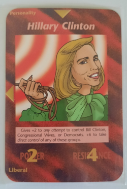 Hillary Clinton INWO Illuminati New World Order Game Unlimited Common Card - Image 1