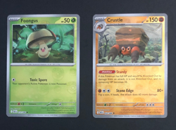 Lot of 2, Pokemon Masterball Black Bolt Cards Crustle Foongus - Image 1
