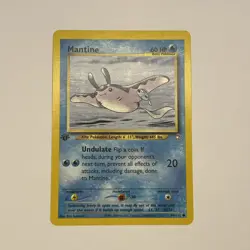 Mantine 64/111 Neo Genesis 1st Edition Common Pokemon Card LP - Image 1