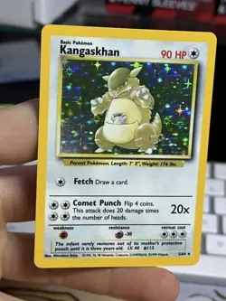 ERROR No Symbol Kangaskhan 5/64 Jungle 1999 Holo Rare WOTC Pokemon Card TCG - Image 3