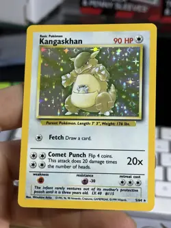 ERROR No Symbol Kangaskhan 5/64 Jungle 1999 Holo Rare WOTC Pokemon Card TCG - Image 4