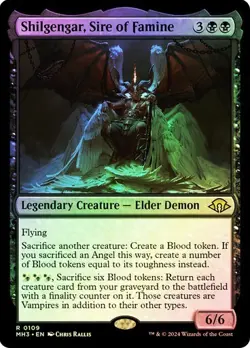 Shilgengar, Sire of Famine FOIL - 0109 - Rare - Modern Horizons 3 MH3 MTG - Image 1