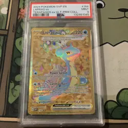 LAPRAS EX #164 BLACK STAR PROMO TERAPAGOS EX UL PREM COLL 2024 POKEMON SVP PSA 9 - Image 1