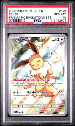 2025 POKEMON SVP EN-SV BLACK STAR PROMO #173 EEVEE PSA 10 - Image 1