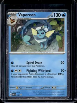 2025 Pokemon SV Prismatic Evolutions Vaporeon Promos #168 - Image 1