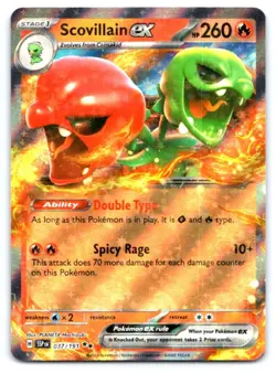 Scovillain ex - Pokemon Holo Double Rare SV08: Surging Sparks 037/191 - Image 1