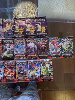 29 Booster Packs Lot Scarlet & Violet, Sword & Shield Pokemon TCG - Image 3