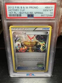 2012 Pokemon B&W Promo Victory Cup 1st Place Battle Road Spring Victini PSA 10 - Image 1