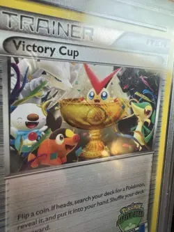 2012 Pokemon B&W Promo Victory Cup 1st Place Battle Road Spring Victini PSA 10 - Image 3