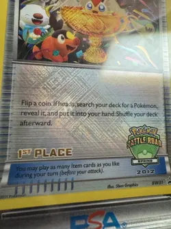 2012 Pokemon B&W Promo Victory Cup 1st Place Battle Road Spring Victini PSA 10 - Image 5