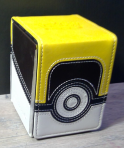 Pokemon TCG Ultra Pro Alcove Flip Deck Box - Ultra Ball Design Leather Case - Image 2