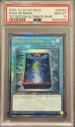 2024 PSA 10 YUGIOH RA02 ULTIMATE RARE BOOK OF MOON 🌙 - Image 1