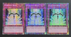 2025 YUGIOH MP25 1ST ED STARLIGHT ROAD X3 NM SET - Image 1