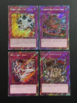 2025 YUGIOH RA04 1ST ED PLATINUM SECRET RARE ROYAL OPPRESSION NM BONUS SET - Image 1