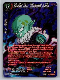 Dragon Ball Super Card Game Wild Resurgence #BT21-024 SPR Garlic Jr. - Image 1