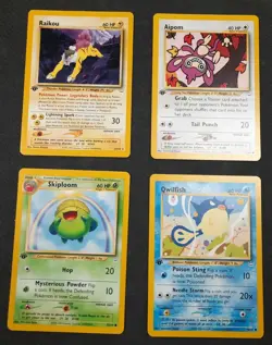 Pokemon TCG-Lot of 4 cards, Non-Holo, 1st Editions, Neo Revelation Set - Image 1