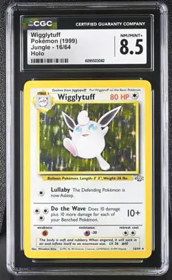 CGC 8.5 Wigglytuff 16/64 Holo Jungle Pokemon Card - Image 1