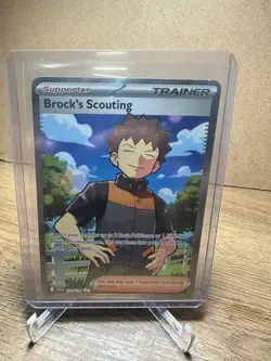 Brock's Scouting Full Art 179/159 Journey Together NM Pokemon Card - Image 1