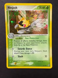 2005 EX-Deoxys NInjask 13/107 Holographic Pokemon Card LP - Image 1
