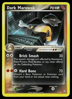 Pokemon Card - Dark Marowak EX Team Rocket Returns 7/109 Non Holo - Image 1
