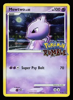 Mewtwo 9/16 Holo Promo Rumble Pokemon Card - Image 1