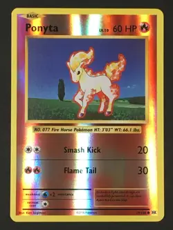 Pokemon TCG Ponyta Card 19/108 XY Evolutions Reverse Holo Common NM - Image 1