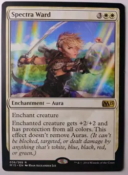 Spectra Ward MTG, Core Set 2015 (M15), Rare Enchantment - Aura, LP - Image 1