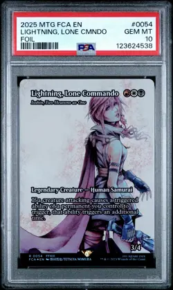 4538 Lightning Lone Commando 2025 MTG Final Fantasy FCA #0054 Foil PSA 10 - Image 1
