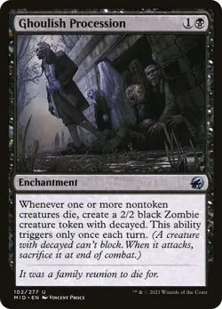 Ghoulish Procession [Midnight Hunt] MTG - Image 1