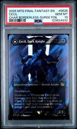 4932 Cecil Dark Knight Paladin 2025 MTG Final Fantasy #0525 Surge Foil PSA 10 - Image 1
