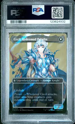 4932 Cecil Dark Knight Paladin 2025 MTG Final Fantasy #0525 Surge Foil PSA 10 - Image 2