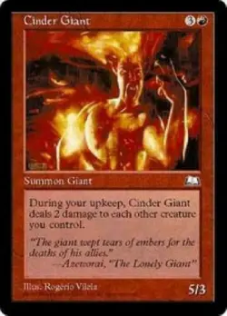 X4 Cinder Giant Weatherlight LP/NM MTG Magic DNA GAMES - Image 1