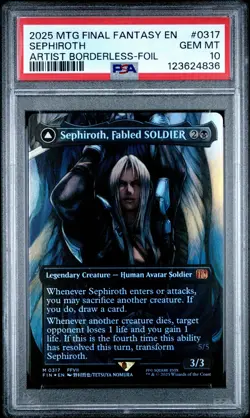 4836 Sephiroth Fabled One-Winged Angel 2025 MTG Final Fantasy #0317 Foil PSA 10 - Image 1