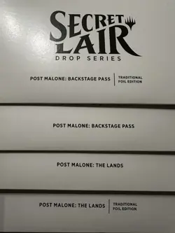 MTG Secret Lair x Post Malone Bundle Sealed SLD [x4 Packs] Complete Set - Image 1