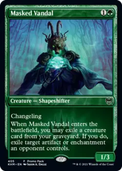 Mint/Near-Mint, English - 1 x MTG Masked Vandal - Foil - Promo Pack MTG / Promo - Image 1