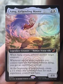 Magic: The Gathering Foil Aang, Airbending Master Extended Art Foil NM - Image 1