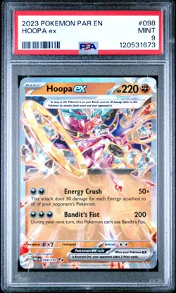 2023 Pokemon PAR EN Hoopa EX 098/182 MINT PSA 9 - Image 1