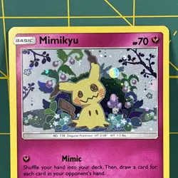 Mimikyu Promo SM163 Team Up Blister Pokemon Card Sun & Moon Holo LP - Image 3