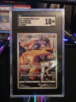 2021 POKEMON Charizard 187/184 S8b: Vmax Climax Holo (Japanese) SGC 10 GM - Image 1