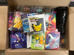 Pokemon Miscellaneous Accessories Lot - Binders, Dice, Coins, Tokens, Displays - Image 1