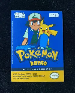 2025 Full House Pokemon Kanto Holo #143 Snorlax n21 - Image 2