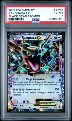 2015 POKEMON XY BLACK STAR PROMOS #XY69 RAYQUAZA EX PSA 6 - Image 1