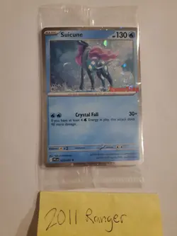 Pokemon Suicune 26/94 ME02: Phantasmal Flames Holo Gamestop Promo - Sealed - Image 1