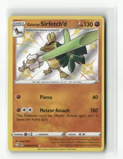 Pokemon TCG Galarian Sirfetchd SV064/122 Shining Fates Shiny Vault Holo NM - Image 1