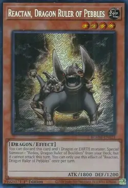 Yugioh! Reactan, Dragon Ruler of Pebbles - BLMM-EN121 - Secret Rare - 1st Editio - Image 1